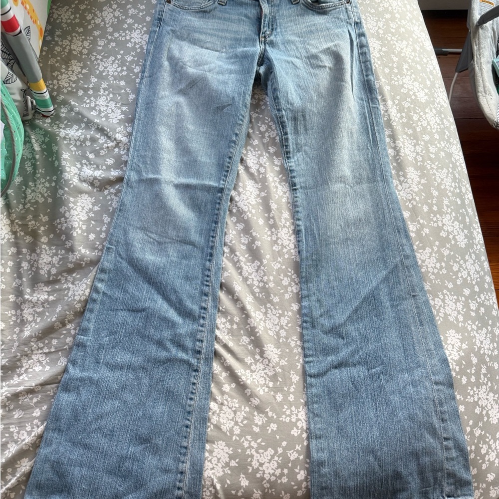 Big Star Blue Flare Wide Leg Jeans
